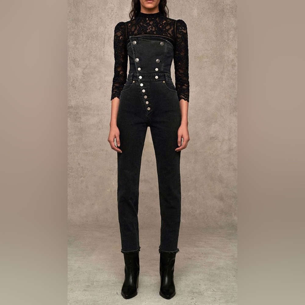 Marissa Webb • Myles Black Denim Jumpsuit
